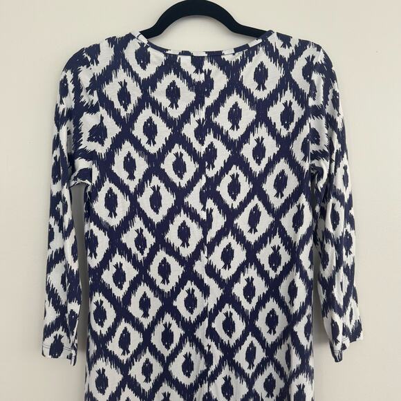 Lilly Pulitzer Beacon T-Shirt Dress in Bright Navy Little Fish Print - Picture 6 of 7